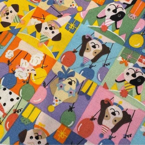 Colorful Birthday Over the Collar Dog Bandana - Picture 3 of 6